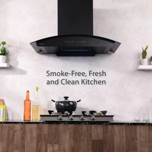 Hindware  NADIA BLK AUTO CLEAN 90 CHIMNEY - Black  ⚫️, 90cm