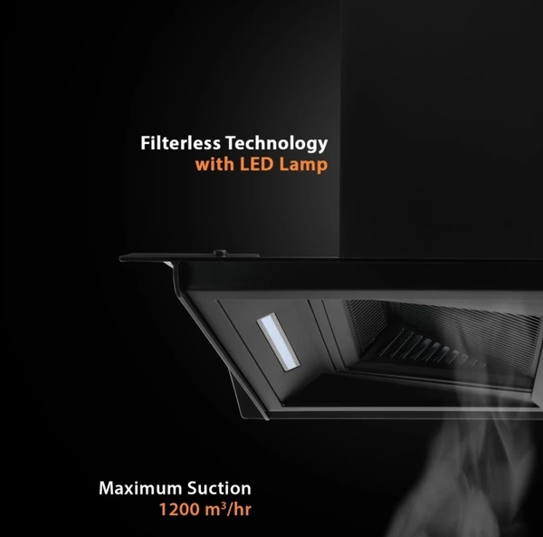 Hindware  NADIA BLK AUTO CLEAN 90 CHIMNEY - Black  ⚫️, 90cm