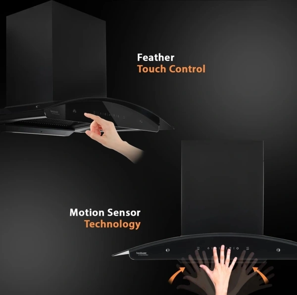 Hindware  NADIA BLK AUTO CLEAN 90 CHIMNEY - Black  ⚫️, 90cm