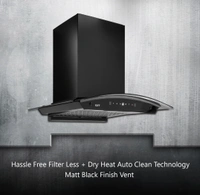 KAFF MAINZ DHC 60/75/90 Kitchen Chimney - 60cm, Black