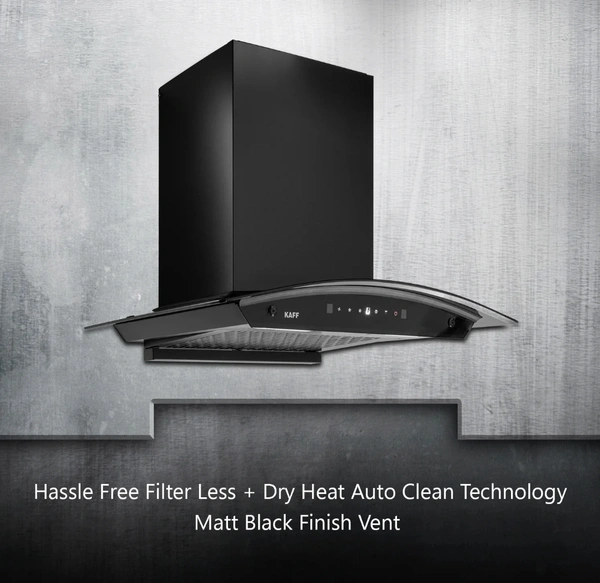KAFF MAINZ DHC 60/75/90 Kitchen Chimney - 60cm, Black