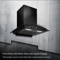 KAFF MAINZ DHC 60/75/90 Kitchen Chimney - 60cm, Black