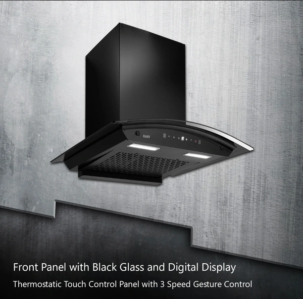 KAFF MAINZ DHC 60/75/90 Kitchen Chimney - 60cm, Black