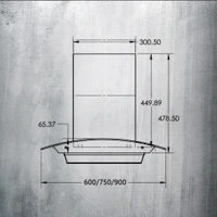 KAFF MAINZ DHC 60/75/90 Kitchen Chimney - 60cm, Black