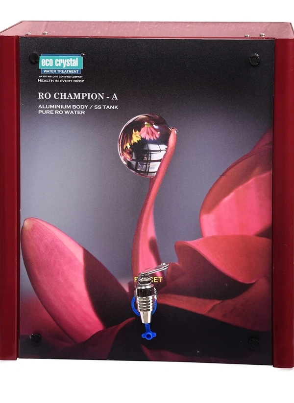 Eco Crystal RO Champion – A ROCA (RO Water Filter) - Bright Red, 41L x 32W x 45H Centimeters
