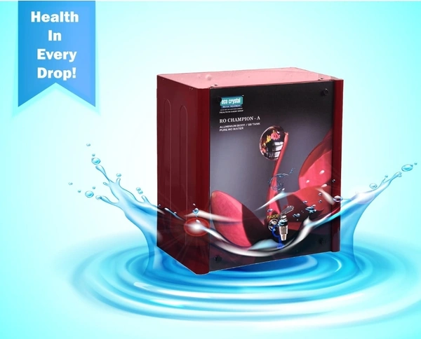 Eco Crystal RO Champion – A ROCA (RO Water Filter) - Bright Red, 41L x 32W x 45H Centimeters