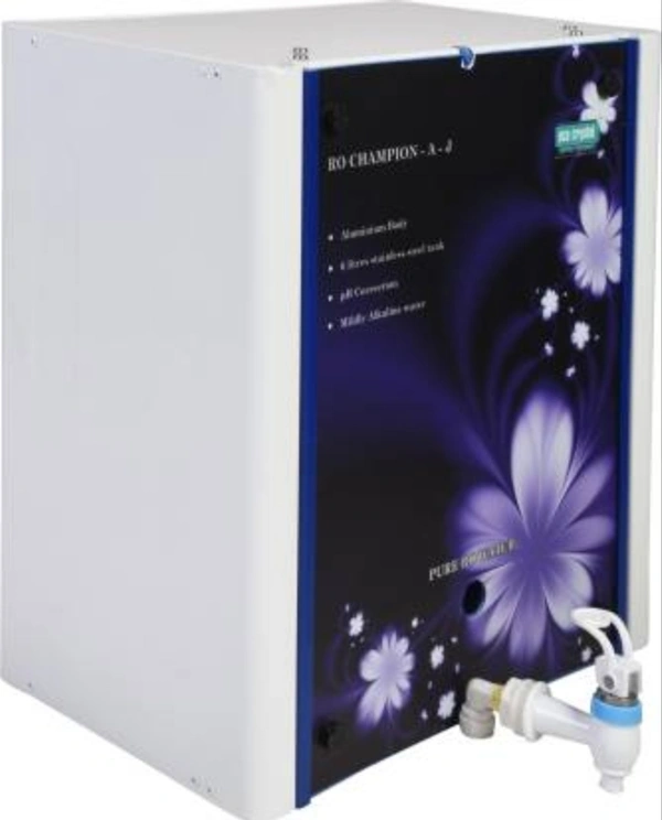 Eco Crystal Champion A J 6 L RO Water Purifier (White & Blue) - White
