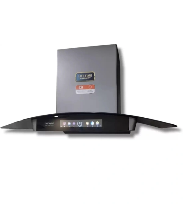 hindware Hindware RAYLENE 90 | Filterless Technology | MaxX Suction 1700 m³/hr* | BLDC Motor | Auto Clean Wall Mounted Chimney (GREY 1700 CMH) - 90cm, Gray, Installation Call 03371646333