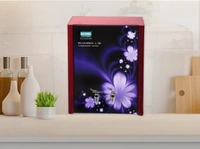 Eco Crystal RO champion A-MF (Water Saver) | RO+UV | Wall Mount Accessory | Zero Water Wastage from pure water | 2 Faucet water Output: Pure water & RO water | 10L Stainless Steel Tank | Red Colour with Elegant Floral Design/| Magnetised Pure Water Technology I Fire Resistance Aluminium BodyI Multi functional cooking washing drinking - Bright Red, 41L x 32W x 45H Centimeters