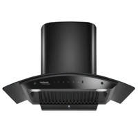 Hindware ADVENCIO 90 cm Wall Mounted Chimney Auto Clean Hoods  - Black, 900x480x548 mm