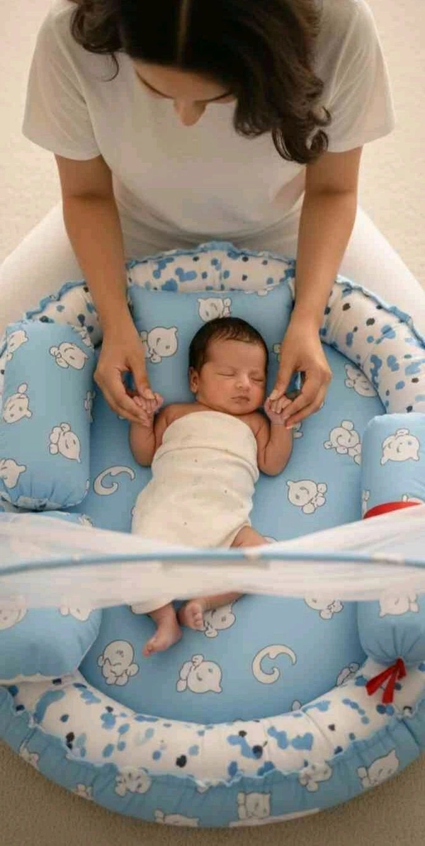 Mom & Son – 5 in 1 Newborn Baby Gift Set Combo - Malibu, Free, Bedding Set