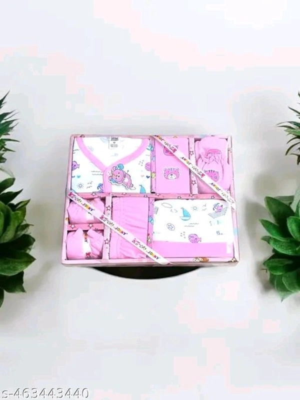 New Born Baby Gift Combo Pack β 6 Pcs | 100% Cotton | Unisex Clothing Set (0β3 Months) - Illusion, 0-3 Month, Clothing Set