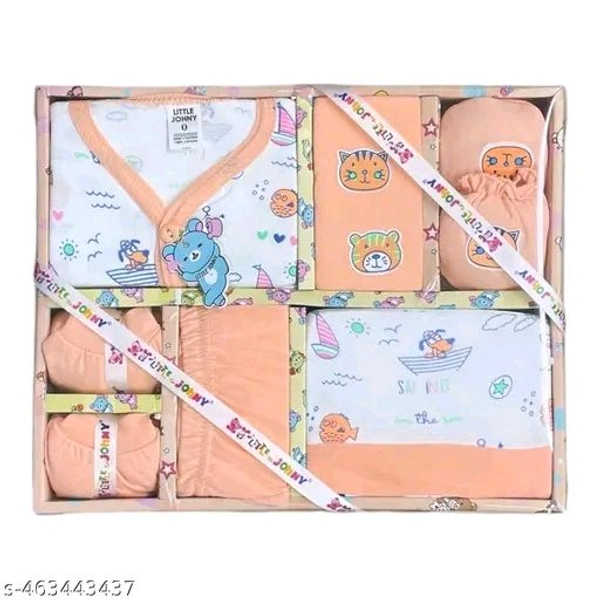 New Born Baby Gift Combo Pack β 6 Pcs | 100% Cotton | Unisex Clothing Set (0β3 Months) - Manhattan, 0-3 Month, Clothing Set
