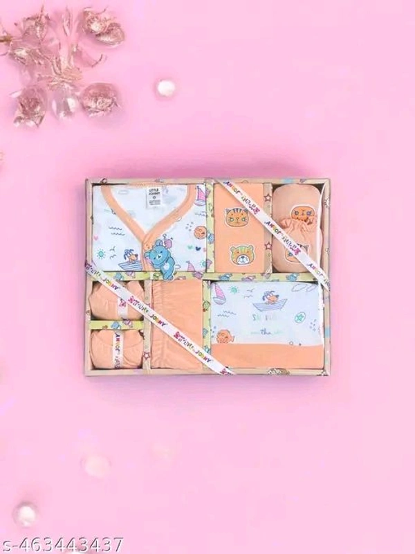 New Born Baby Gift Combo Pack β 6 Pcs | 100% Cotton | Unisex Clothing Set (0β3 Months) - Manhattan, 0-3 Month, Clothing Set