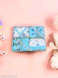 New Born Baby Gift Combo Pack β 6 Pcs | 100% Cotton | Unisex Clothing Set (0β3 Months) - Malibu, 0-3 Month, Clothing Set