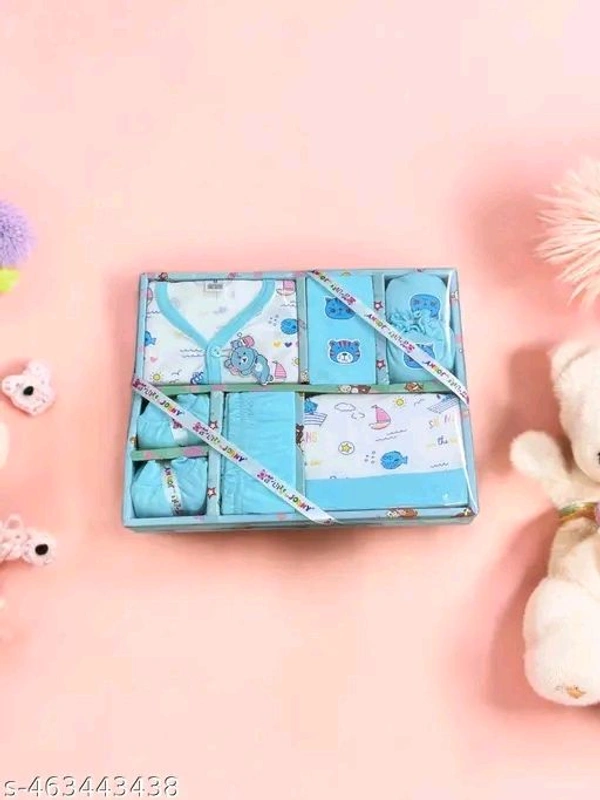 New Born Baby Gift Combo Pack β 6 Pcs | 100% Cotton | Unisex Clothing Set (0β3 Months) - Malibu, 0-3 Month, Clothing Set