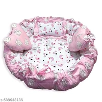 Mom & Son – 5 in 1 Newborn Baby Gift Set Combo - Pink Lace, Free, Bedding Set