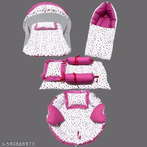 Mom & Son – 5 in 1 Newborn Baby Gift Set Combo - Purple Pizzazz, Free, Bedding Set