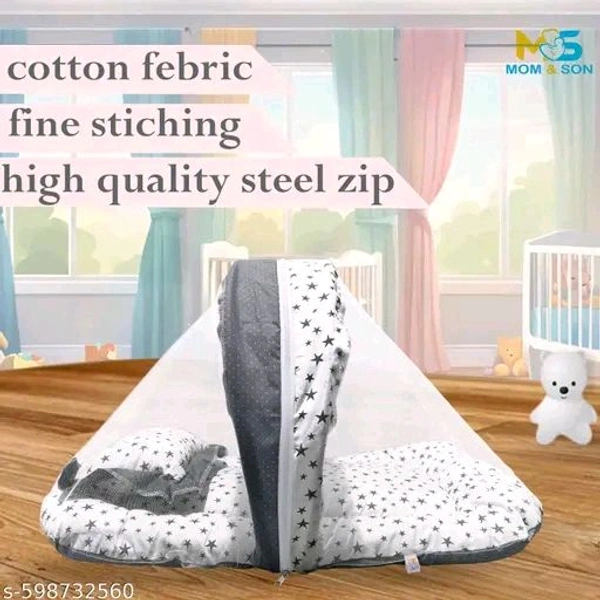 Mom & Son – 5 in 1 Newborn Baby Gift Set Combo - Dove Gray, Free, Bedding Set