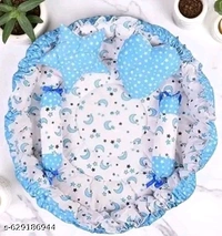 Mom & Son – 5 in 1 Newborn Baby Gift Set Combo - Periwinkle, Free, Bedding Set