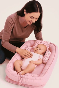 Baby Cotton Bed Cum Carry Bed – Portable Newborn Baby Nest (0–6 Months)
- Free, Baby Cary Bed, Lavender Rose