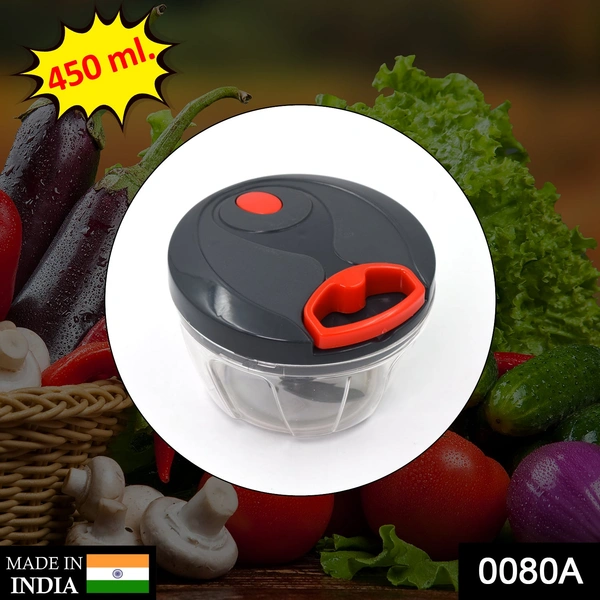 0080 A Atm Chopper 450 ML used for chopping and cutting of various fruits and vegetables in all kinds f household kitchen purposes and all. - 0.348 kgs, India