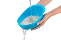 0081A Multi-Function with Integrated Colander Mixing Bowl Washing Rice, Vegetable and Fruits Drainer Bowl-Size: 21x17x8.5cm - 0.605 kgs, India