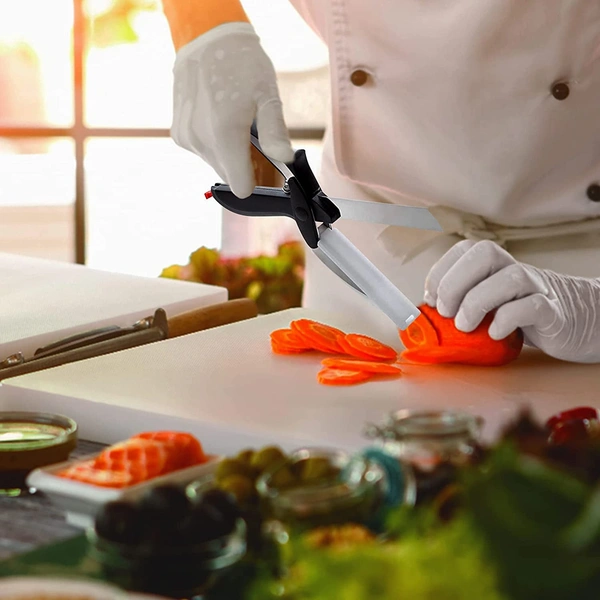 0107 Clever Cutter 2 in 1 Food Chopper Slicer Dicer Vegetable Fruit Cutter - 0.137 kgs, India