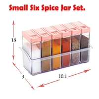 0122 Plastic Spice Jars (6 pcs, 14x22x8cm, Multicolour) - 0.31 kgs, India