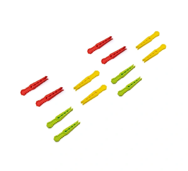 0335 Multipurpose Plastic Cloth Hanging Pegs/Clips - 36 pcs - 0.116 kgs, India