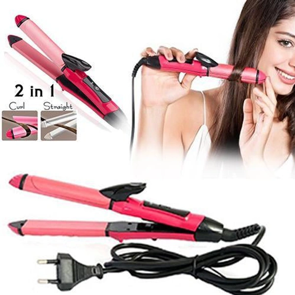 0385 2 in 1 Hair Straightener and Curler Machine For Women | Curl & Straight Hair Iron - China, 0.252 kgs