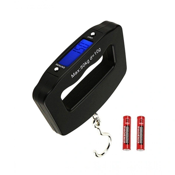 0548 Black Digital Portable Luggage Scale with LCD Backlight (50 kg) - 0.168 kgs, China