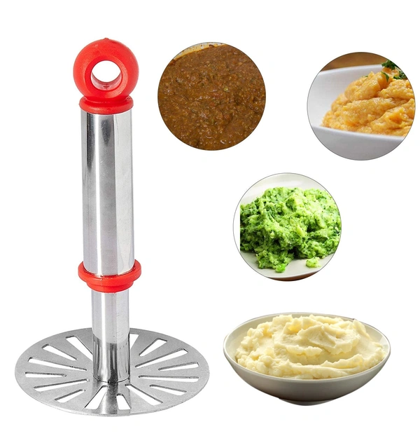 0586 Stainless Steel Potato Masher, PauBhaji Masher - 0.075 kgs, India