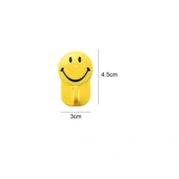 0604 Plastic Self-Adhesive Smiley Face Hooks, 1 Kg Load Capacity (6pcs) - 0.033 kgs, China