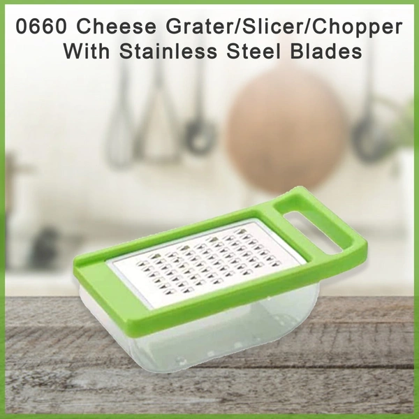 0660 Cheese Grater/Slicer/Chopper With Stainless Steel Blades - 0.083 kgs, India