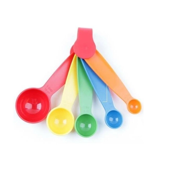 0730 Plastic Measuring Spoons - Set of 5 - 0.054 kgs, India
