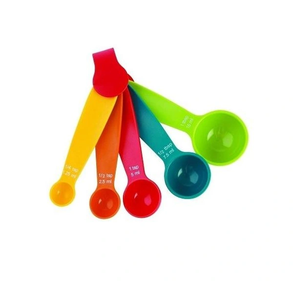 0730 Plastic Measuring Spoons - Set of 5 - 0.054 kgs, India