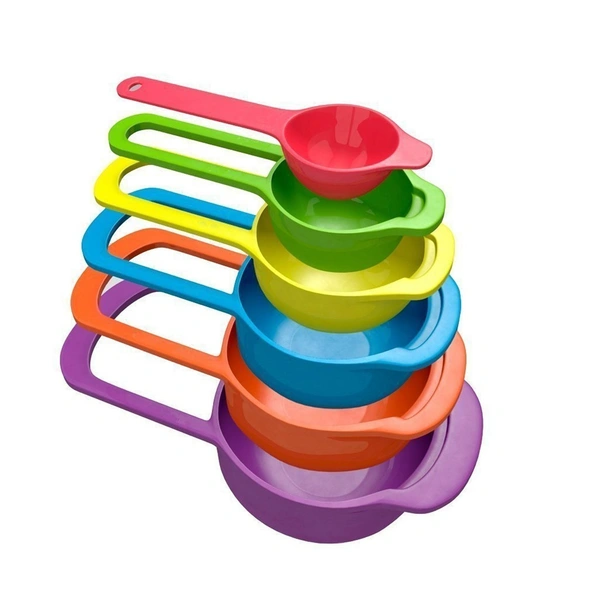 0811 Plastic Measuring Spoons for Kitchen (6 pack) - 0.204 kgs, India