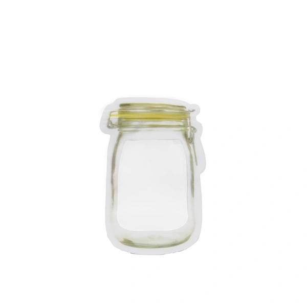 1073 Reusable Airtight Seal Plastic Food Storage Mason Jar Zipper (150ml) - 0.07 kgs, China
