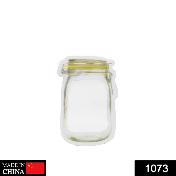 1073 Reusable Airtight Seal Plastic Food Storage Mason Jar Zipper (150ml) - 0.07 kgs, China