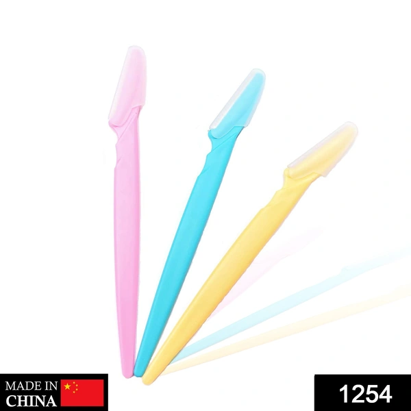 1254 Eyebrow Painless Facial Hair Remover Razor for Face, Women and Men, Tinkle Razor (3 Pack) - 0.032 kgs, China