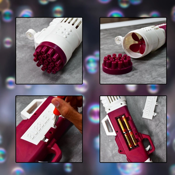 8099 20-Hole Bubble Machine Gun Rocket Bubble Launcher for Kids. - 0.811 kgs, China