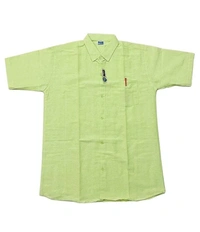 HALF-P40-SHIRT-GREEN Khadi Cotton Half Sleeve Shirt - India, L / 40, 0.25 kgs