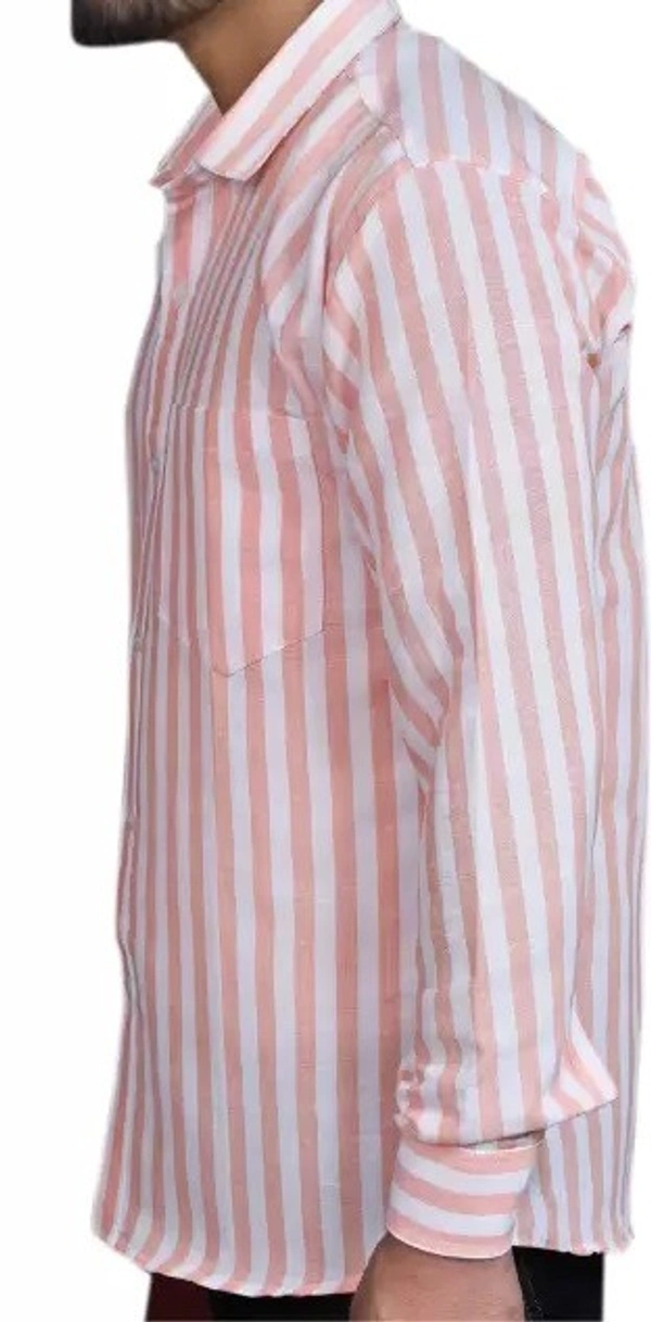 FULL-L42-SHIRT-ORANGE Khadi Cotton Full Sleeve Shirt - India, XL / 42, 0.25 kgs