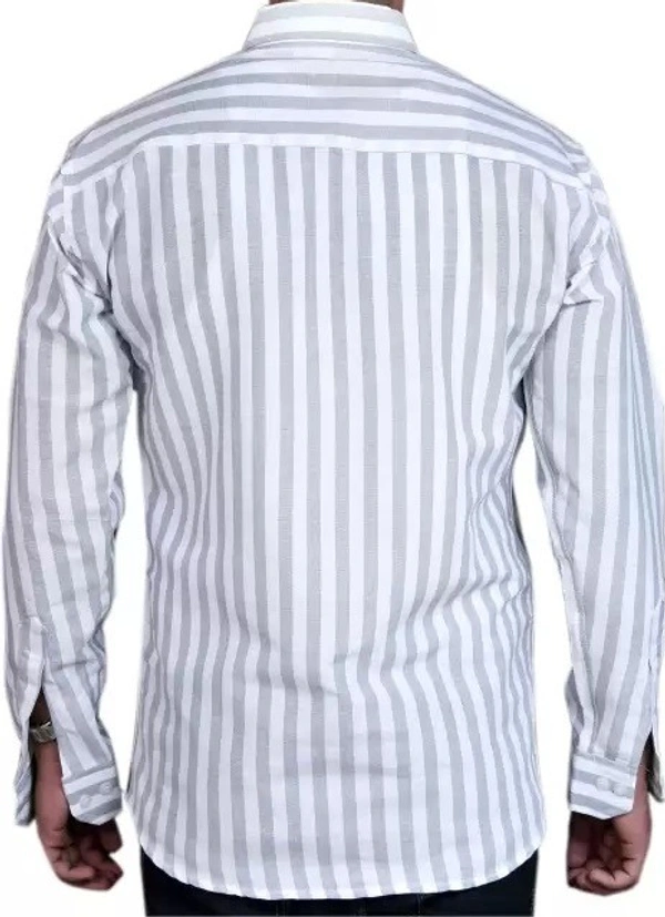 FULL-L44-SHIRT-GREY Khadi Cotton Full Sleeve Shirt - India, XXL / 44, 0.25 kgs