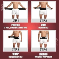 Scatica Back Pain Relief Belt Pack of 1 - Free Size, Black, 0.200 kgs, India