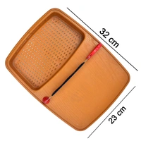 2103 Thick Plastic Kitchen Chopping Cutting Slicing Tray with Holder - India, 0.634 kgs