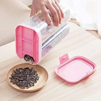 2147 Plastic 2 Sections Air Tight Transparent Food Grain Cereal Storage Container (2000ml) - India, 0.884 kgs