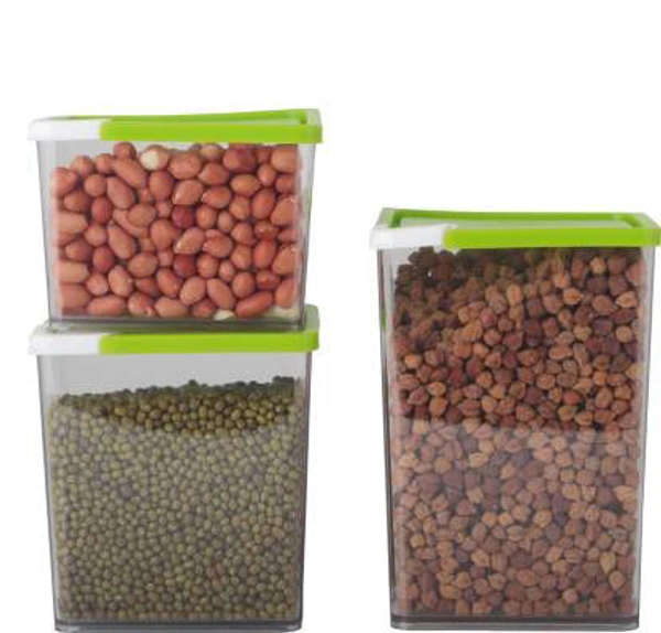 2149 Multipurpose Transparent Storage Jars & Container Set 400ml, 600ml, 800ml (Pack of 3) - India, 0.594 kgs