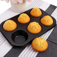 2210 Non-Stick Reusable Cupcake Baking Slot Tray for 6 Muffin Cup - 0.318 kgs, China